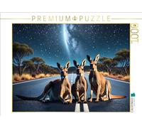 Puzzle · des kangourous sous Le Ciel étoilé de rêve de la Nuit australienne | Le monde des kangourous · 1000 pièces · Format assemblé 64 × 48 cm · CALVENDO Puzzle