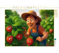 Puzzle · des Merveilles de Fraises sous Chaque Feuille | 1000 pièces · Format assemblé 64 × 48 cm · CALVENDO Puzzle