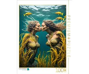 Puzzle · des naïades Qui s'embrassent dans la Douce lumière de l'océan | Des sirènes séduisantes · 1000 pièces · Format assemblé 64 × 48 cm · CALVENDO Puzzle