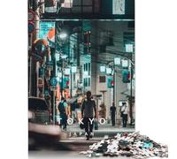 Puzzle des Rues de Tokyo, défi Difficile, Puzzle en Carton 100% recyclé pour Adultes, Cadeaux d'halloween, 1 000 pièces (38 x 26 cm)