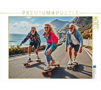 Puzzle · des Seniors dynamiques et Pleins d'énergie | profiter pleinement de la vie · Course de skateboard pour… · 1000 pièces · Format assemblé 64 × 48 cm · CALVENDO Puzzle