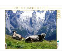 Puzzle · Des vaches devant un paysage à couper le souffle | 1000 pièces · Format assemblé 64 × 48 cm · CALVENDO Puzzle
