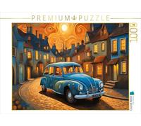 Puzzle · des Voitures Anciennes dans Le Style de Van Gogh | Entre ruelles et histoire · 1000 pièces · Format assemblé 64 × 48 cm · CALVENDO Puzzle