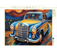 Puzzle · des Voitures Anciennes dans Le Style de Van Gogh | L'élégance à la campagne · 1000 pièces · Format assemblé 64 × 48 cm · CALVENDO Puzzle