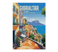 Puzzle Détaillé Gibraltar Mediterranean pour Adultes, 300 PCS