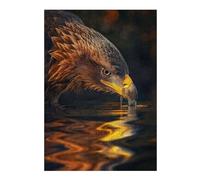 Puzzle Détaillé pour Adultes, Motif Magical Eagle in The Dark, 300 PCS