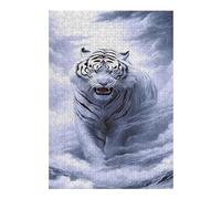Puzzle Détaillé White Tiger in Clouds pour Adultes, Format 300 PCS