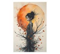 Puzzle Détaillé Woman from The Tree Under A Full Moon pour Adultes, 1000 PCS