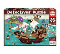 Puzzle Détective de 50 Pièces : Aventure de Bateau Pirate pour Enfants