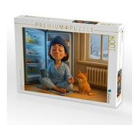 Puzzle · Détente agréable - Une Femme médite dans Le Froid | 1000 pièces · Format assemblé 64 × 48 cm · CALVENDO Puzzle