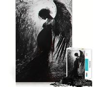 Puzzle Deuil voilé 1000 pièces,Jeu de réflexion créatif,pièces Robustes et découpées avec précision,idéal pour Les Voyages (38x52cm)