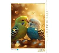 CALVENDO Puzzle Deux Perruches Amoureuses | 1000 pièces Taille 48 x 64 cm Photo Puzzle pour Heures de Bonheur