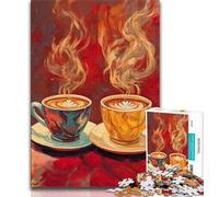 Puzzle Deux Tasses de café pour Adolescents 1000 pièces, Jouet éducatif et éducatif, idéal comme Cadeau pour Toute la Famille (50x75cm)