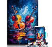 Puzzle Deux Violons pour Adultes et Adolescents, Jeu de Puzzles, Jeu de Famille, Idéal comme Cadeau pour Toute la Famille 38x26cm