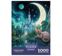 Puzzle Devon Rex 1000 Pièces en Carton pour Adultes Enfants Jeu De Détente Familial Puzzles Devon Rex Château Fantastique Cadeau Adulte Décoration Intérieure 70x50cm/1000pcs