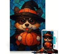 Puzzle d'halloween avec Un Adorable Corgi Effrayant, 1000 pièces, pour Adolescents, Jeu de réflexion, Plaisir partagé, Bords précis, Cadeau du Père Noël 38x26cm