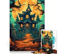 Puzzle d'halloween Effrayant de 1000 pièces pour Adolescents, Jeu de logique, Jeu de Groupe, découpe de précision, Cadeau attentionné (38x26cm)
