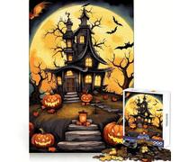 Puzzle d'halloween Effrayant de 1000 pièces pour Adolescents Jeu de logique Solide Amusant et paisible Découpe de précision Cadeau Incroyable (50x75cm)