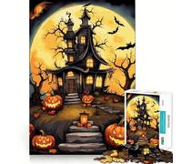 Puzzle d'halloween Effrayant de 1000 pièces pour Adolescents Jeu de logique Solide Amusant et paisible Découpe de précision Cadeau Incroyable (50x75cm)