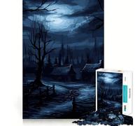 Puzzle d'halloween Effrayant pour Adultes, 1000 pièces, améliore la mémoire, Loisirs, Bords précis, Cadeau pour Les fêtes 38x26cm