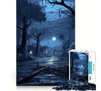 Puzzle d'halloween Effrayant pour Adultes 1000 pièces Jouet Intelligent et apaisant Découpe précise Objet de Collection 38x52cm