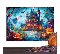 Puzzle d'halloween - Jeu de Puzzle de 1000 pièces, Grande Planche en Papier avec des Couleurs Assorties, scène de Maison hantée effrayante | Divertissement Familial pour Adultes Adolescents pour