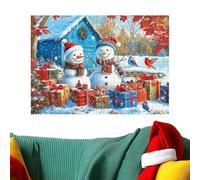 Puzzle d'hiver - 1000 Pièces Décoratives - Jouet Puzzle Bonhomme de Neige d'hiver - pour Hommes Amis Anniversaire Nouvel an Maison Appartement Salle à Manger Chambre à