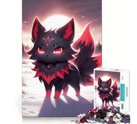 Puzzle d'hiver Renard à Neuf queues 1000 pièces, Jeu d'intelligence et de Relaxation, pièce de Collection découpée avec précision (38x52cm)