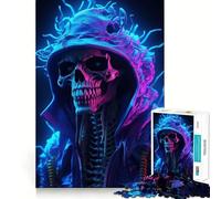 Puzzle d'horreur tête de Mort 1000 pièces pour Adolescents, Jouet Intelligent, Passe-Temps à la Maison, découpe précise, Cadeau attentionné 38x52cm