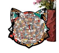 Puzzle Di Gatti per Adulti 135 Pezzi Sagomati A Forma Di Puzzle in Legno Design Unico Attività Divertente Regalo Creativo Natale Inverno Ringraziamento Famiglia Bambini Relax Passatempo | per
