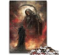 Puzzle Dieu de la Mort pour Adultes et Adolescents, Jeu Stimulant et Jeu Familial idéal comme Cadeau pour Toute la Famille (38x26cm)