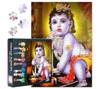 Puzzle Dieu hindou adulte 1000 blocs, Krishna Puzzles, Culture hindoue, puzzle adulte pour adultes, puzzles jeu ou jouets pour amis plus âgés 50 x 70 cm