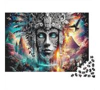 Puzzle Dieu Maya Stimulant 1000 Pièces pour Adultes & Enfants | Jeu en Famille Œuvre d'art Complexe de Masque Facial Éducatif 70x50cm/1000pcs
