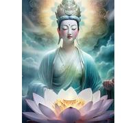 Puzzle Dieu Nuage de Lotus de 120 Pièces pour Adultes, Puzzles 120 pièces Adultes, Jigsaw Puzzle d'art pour Défi, Puzzles Coloré à Faire soi-même pour la Décoration de la Maison