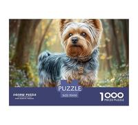 Puzzle Difficile 1000 Pièces Chien Mignon - Yorkshire Terrier Bois Jeu Familial Complexe Idée Cadeau Hommes Femmes 70x50cm