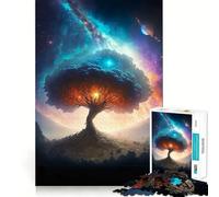 Puzzle Difficile Arbre de l'espace Mystique pour Adultes, 1000 pièces, Think Toy, Divertissement paisible, découpe Nette, œuvre d'art (38x52cm)