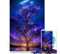 Puzzle Difficile Arbre Galaxie Violette pour Adultes, 1000 pièces, Jeu Intelligent, à Assembler soi-même, Cadeau Festif (50x75cm)