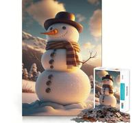 Puzzle Difficile Bonhomme de Neige II pour Adultes, 1000 pièces, améliore la mémoire, détend l'esprit, Bords Nets, Cadeau élégant (50x75cm)