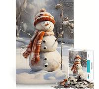 Puzzle Difficile Bonhommes de Neige phosphorescents pour Adultes, 1000 pièces, Puzzle cérébral apaisant et Relaxant, Cadeau spécial (50x75cm)