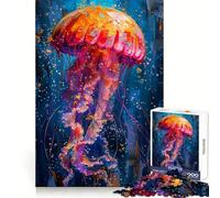 Puzzle Difficile Calamar dans la Peinture pour Adultes, 1000 pièces, Version améliorée, Doux et Relaxant, découpe Nette, Cadeau Unique 38x26cm