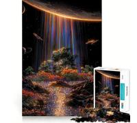 Puzzle Difficile Cascade Arc-en-Ciel dans l'espace pour Adultes, 1000 pièces, Puzzle cérébral, détente et Art Assembler, Cadeau spécial (38x26cm)