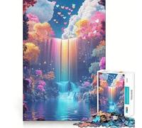 Puzzle Difficile Cascade Arc-en-Ciel et rêve pour Adultes, 1000 pièces, améliore la mémoire, détend l'esprit, Bords Nets, Cadeau élégant (50x75cm)