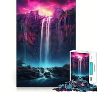 Puzzle Difficile Cascade néon pour Adultes, 1000 pièces, pour développer Ses capacités cérébrales et créer Un Cadeau créatif et Amusant (50x75cm)