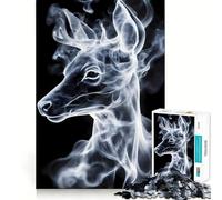 Puzzle Difficile Cerf fumant pour Adultes, 1000 pièces, Jouet de logique Pure, activité la Maison, découpe Nette, Joli Cadeau (38x26cm)