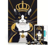 Puzzle Difficile Chat Royal pour Adultes, 1000 pièces, Jeu de logique et d'adresse, à Partager en Famille, pièce de Collection (38x52cm)
