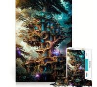 Puzzle Difficile Château de l'espace pour Adultes, 1000 pièces, défi Mental, Jeu de réflexion, détente, découpe précise, Cadeau mémorable (38x52cm)