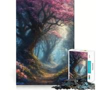 Puzzle Difficile Chemin dans la forêt Magique pour Adultes, 1000 pièces, stimule la mémoire, Jeu apaisant, découpe de qualité supérieure, (50x75cm)