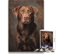 Puzzle Difficile Chesapeake Bay Retriever pour Adultes, 1000 pièces, Jeu éducatif Stimulant l'esprit, Cadeau Unique à Forte Valeur sentimentale, Dimensions:50x75cm