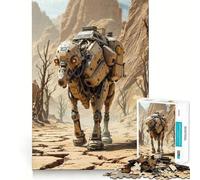 Puzzle Difficile Chien Robot dans Le désert pour Adultes, 1000 pièces, Jeu de logique et d'adresse, à Partager en Famille, pièce de Collection (38x52cm)