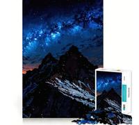 Puzzle Difficile Ciel Nocturne au-Dessus des Montagnes enneigées pour Adultes, 1000 pièces, pour stimuler la mémoire, détente et Assemblage Facile, Cadeau Artistique (50x75cm)